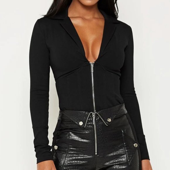 Manière De Voir - BLAZER BODYSUIT - BLACK - Picture 3 of 4